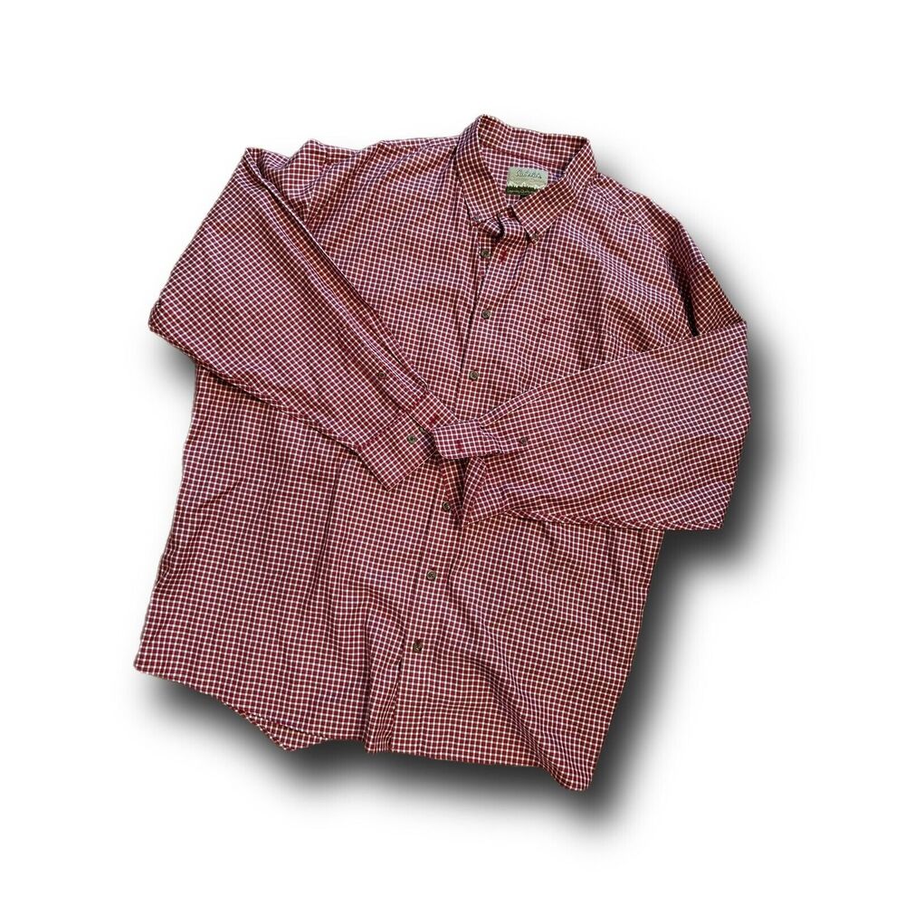 Cabelas Outifitter Series Red 3XL Tall Red Flannel, Small Defect on Left Wrist